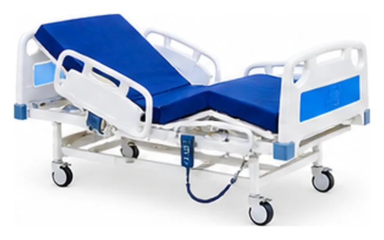Cama hospitalar elétrica de 2 movimentos com controle e cabeceira elevada