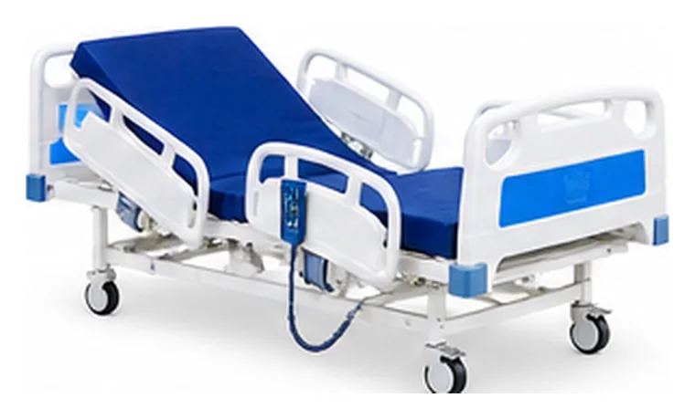 Cama hospitalar elétrica de 3 movimentos com ajuste de altura por controle